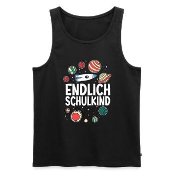 School 1. Grade - Männer Premium Bio Tank Top - Schwarz - Vorne - AI Model Male 178 light (178cm)