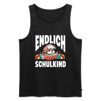 School 1. Grade - Männer Premium Bio Tank Top - Schwarz - Vorne - AI Model Male 178 light (178cm)