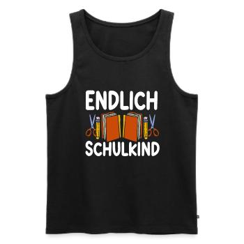 School 1. Grade - Männer Premium Bio Tank Top - Schwarz - Vorne - AI Model Male 178 light (178cm)