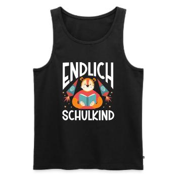 School 1. Grade - Männer Premium Bio Tank Top - Schwarz - Vorne - AI Model Male 178 light (178cm)