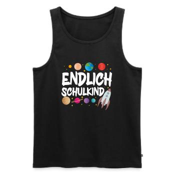 School 1. Grade - Männer Premium Bio Tank Top - Schwarz - Vorne - AI Model Male 178 light (178cm)