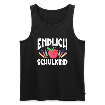 School 1. Grade - Männer Premium Bio Tank Top - Schwarz - Vorne - AI Model Male 178 light (178cm)
