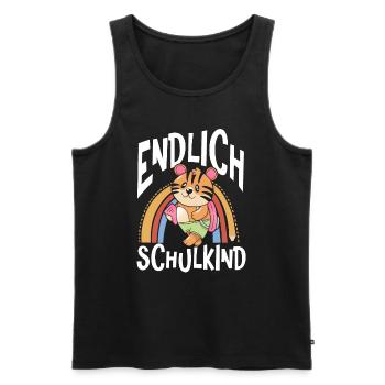 School 1. Grade - Männer Premium Bio Tank Top - Schwarz - Vorne - AI Model Male 178 light (178cm)