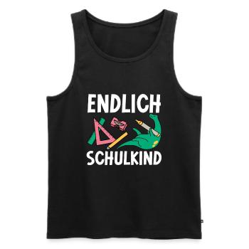 School 1. Grade - Männer Premium Bio Tank Top - Schwarz - Vorne - AI Model Male 178 light (178cm)