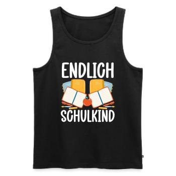School 1. Grade - Männer Premium Bio Tank Top - Schwarz - Vorne - AI Model Male 178 light (178cm)