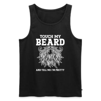 Citation à barbe Hommes barbus - Débardeur bio Premium Homme - noir - Devant - AI Model Male 178 light (178cm)