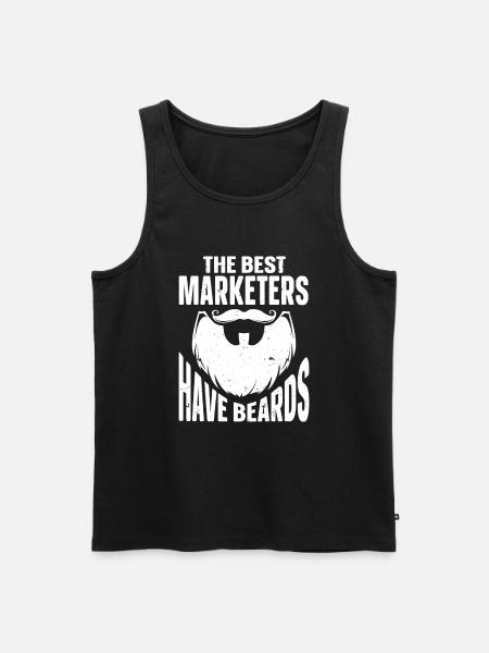 Beard Quote Bearded Men - Men's Premium Organic Tank Top - black