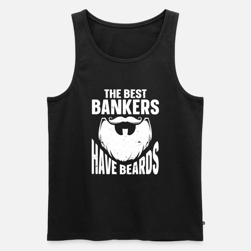 Beard Quote Bearded Men - Männer Premium Bio Tank Top - Schwarz