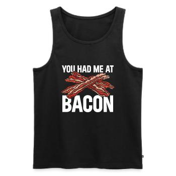 Bacon Lover You Had Me At Bacon - Men's Premium Organic Tank Top - black - Front - AI Model Male 178 light (178cm)