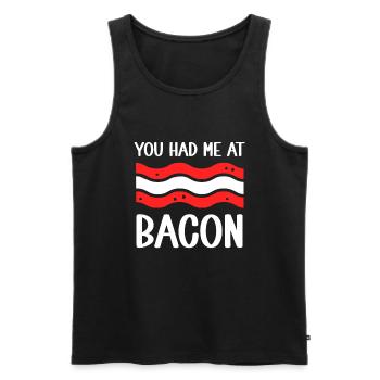 Bacon Lover You Had Me At Bacon - Men's Premium Organic Tank Top - black - Front - AI Model Male 178 light (178cm)
