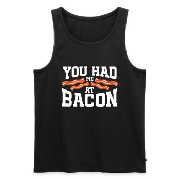 Bacon Lover You Had Me At Bacon - Men's Premium Organic Tank Top - black - Front - AI Model Male 178 light (178cm)