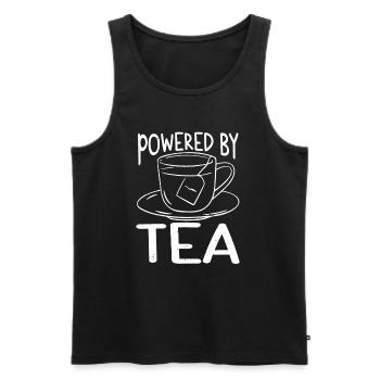 Propulsé par Tea Tea Lover Cup Of Tea Tea Drinker - Débardeur bio Premium Homme - noir - Devant - Michal (187cm)