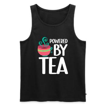 Propulsé par Tea Tea Lover Cup Of Tea Tea Drinker - Débardeur bio Premium Homme - noir - Devant - Michal (187cm)