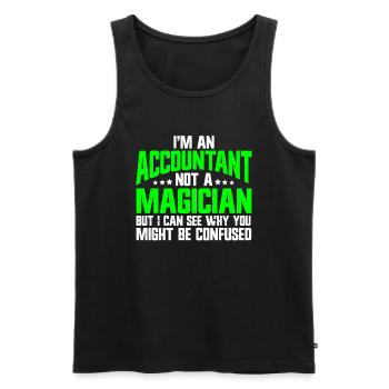 Tax Day CPA Accountant - Men's Premium Organic Tank Top - black - Front - AI Model Male 178 light (178cm)