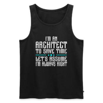 Architect Architecture - Men's Premium Organic Tank Top - black - Front - AI Model Male 178 light (178cm)