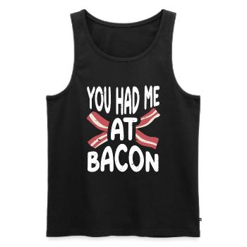 You Had Me At Bacon - Men's Premium Organic Tank Top - black - Front - AI Model Male 178 light (178cm)