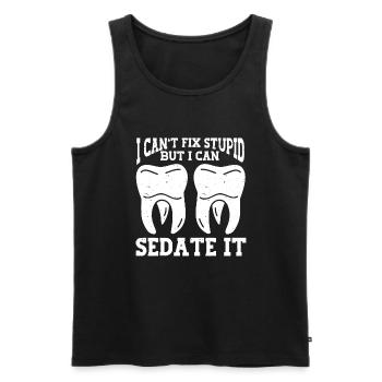 Dentist Dental - Männer Premium Bio Tank Top - Schwarz - Vorne - AI Model Male 178 light (178cm)