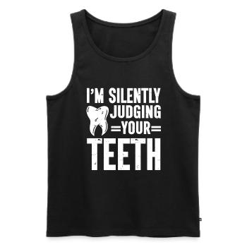 Dentist Dental - Männer Premium Bio Tank Top - Schwarz - Vorne - AI Model Male 178 light (178cm)