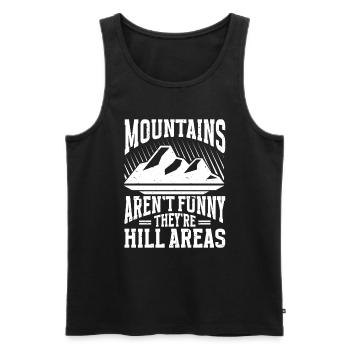 Les montagnes ne sont pas drôles, ce sont des collines, des randonnées - Débardeur bio Premium Homme - noir - Devant - Michal (187cm)