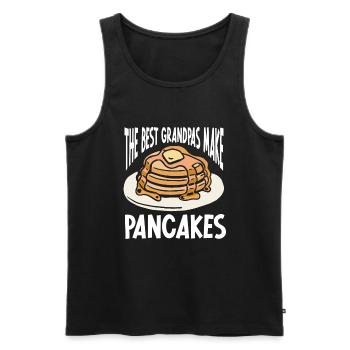 The Best Grandpas Make Pancakes Pancake Maker - Men's Premium Organic Tank Top - black - Front - AI Model Male 178 light (178cm)