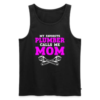 Funny I'm A Plumber - Men's Premium Organic Tank Top - black - Front - Michal (187cm)
