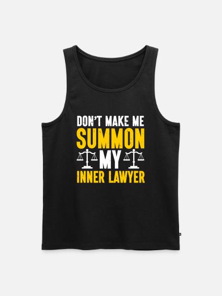 Law Lawyer - Men's Premium Organic Tank Top - black