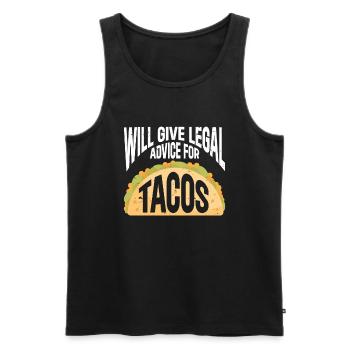 Law Lawyer - Männer Premium Bio Tank Top - Schwarz - Vorne - AI Model Male 178 light (178cm)