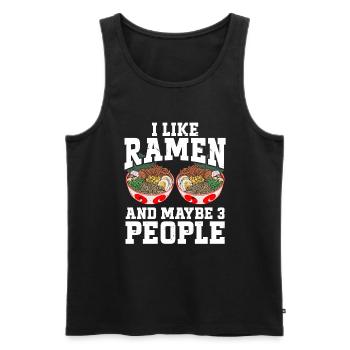 I Like Ramen And Maybe 3 People Chopsticks Noodle - Männer Premium Bio Tank Top - Schwarz - Vorne - Michal (187cm)