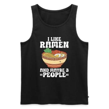 I Like Ramen And Maybe 3 People Chopsticks Noodle - Männer Premium Bio Tank Top - Schwarz - Vorne - Michal (187cm)