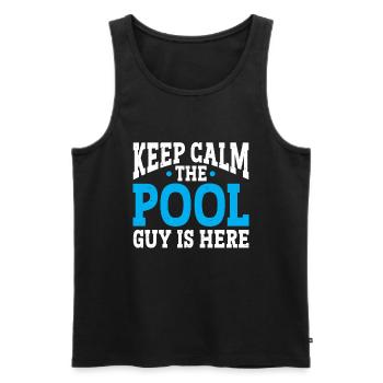 Pool Cleaner Keep Calm The Pool Guy Is Here - Männer Premium Bio Tank Top - Schwarz - Vorne - Michal (187cm)