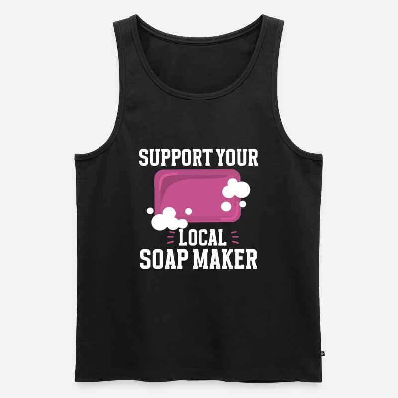Soap Making Soap Maker - Men's Premium Organic Tank Top - black