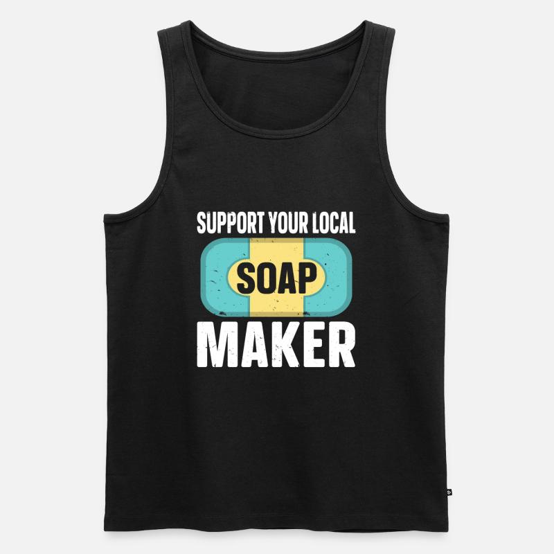 Soap Making Soap Maker - Men's Premium Organic Tank Top - black