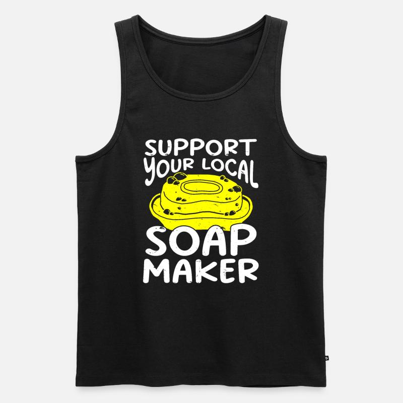 Soap Making Soap Maker - Men's Premium Organic Tank Top - black