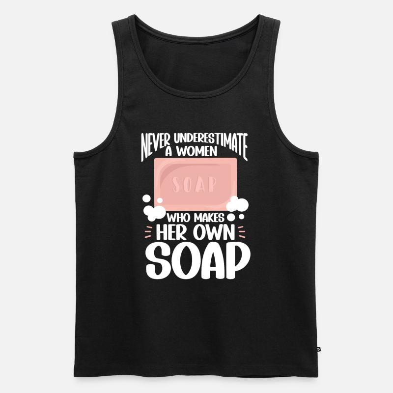 Soap Making Soap Maker - Men's Premium Organic Tank Top - black