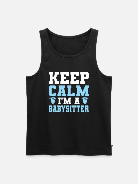 Babysitter Babysitting - Men's Premium Organic Tank Top - black