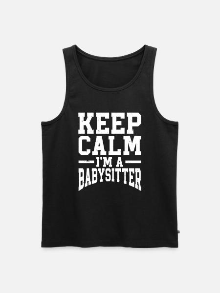 Babysitter Babysitting - Men's Premium Organic Tank Top - black