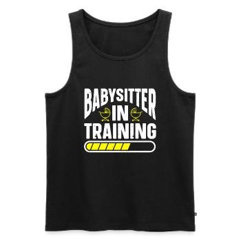 Babysitter Babysitting - Männer Premium Bio Tank Top - Schwarz - Vorne - AI Model Male 178 light (178cm)