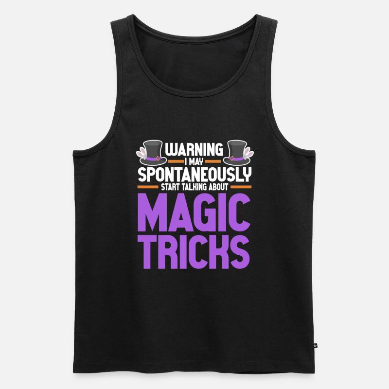 Funny Magician Magic - Männer Premium Bio Tank Top - Schwarz