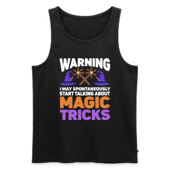 Funny Magician Magic - Männer Premium Bio Tank Top - Schwarz - Vorne - AI Model Male 178 light (178cm)