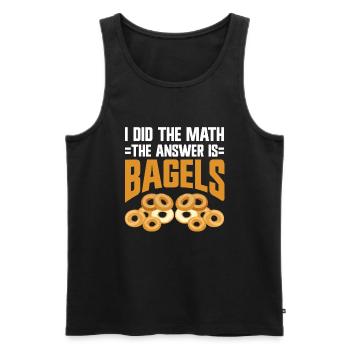 Bagel Lover Art Bagels - Men's Premium Organic Tank Top - black - Front - Michal (187cm)