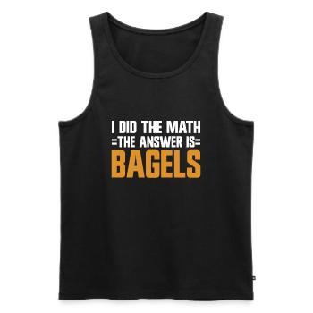 Bagel Lover Art Bagels - Men's Premium Organic Tank Top - black - Front - Michal (187cm)