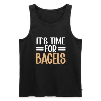 Bagel Lover Art Bagels - Men's Premium Organic Tank Top - black - Front - Michal (187cm)