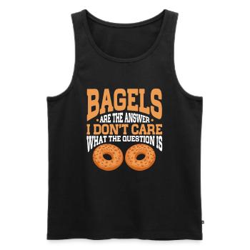 Bagel Lover Art Bagels - Men's Premium Organic Tank Top - black - Front - Michal (187cm)