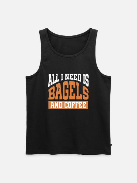 Bagel Lover Art Bagels - Débardeur bio Premium Homme - noir