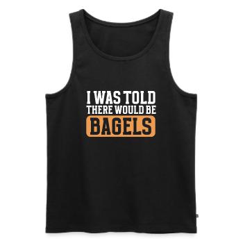 Bagel Lover Art Bagels - Men's Premium Organic Tank Top - black - Front - Michal (187cm)
