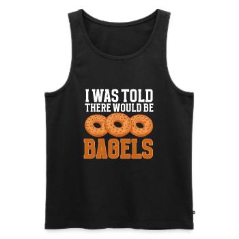 Bagel Lover Art Bagels - Men's Premium Organic Tank Top - black - Front - AI Model Male 178 light (178cm)