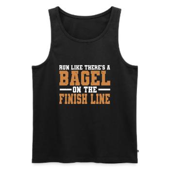 Bagel Lover Art Bagels - Men's Premium Organic Tank Top - black - Front - Michal (187cm)