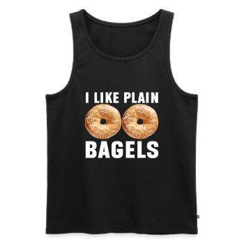 Bagel Lover Art Bagels - Men's Premium Organic Tank Top - black - Front - AI Model Male 178 light (178cm)