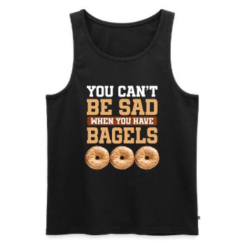 Bagel Lover Art Bagels - Men's Premium Organic Tank Top - black - Front - Michal (187cm)