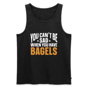 Bagel Lover Art Bagels - Men's Premium Organic Tank Top - black - Front - Michal (187cm)
